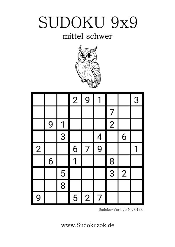 Sudoku mittelschwer kostenlos