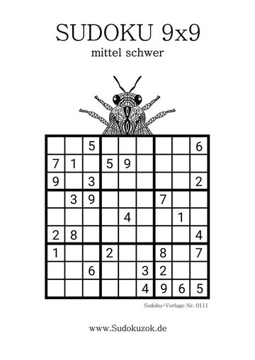 Sudoku Zahlenrätsel zum Ausdrucken