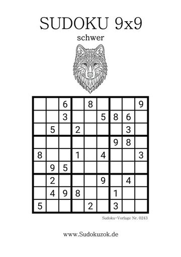 Schwer Sudoku Zahlenrätsel zum Drucken und Spass haben