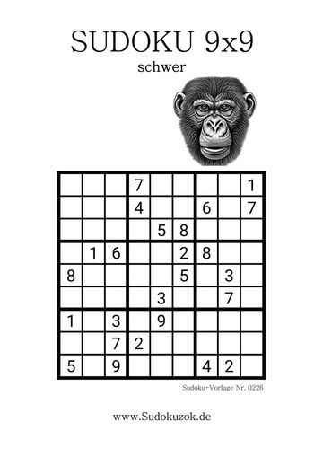 Sudoku Affenrätsel