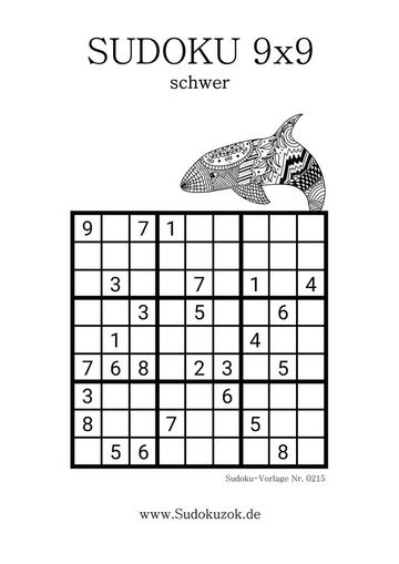 Sudoku Hai schwer kostenlos drucken