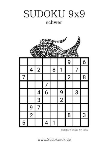 Sudoku schwer Denksport zum Ausdrucken