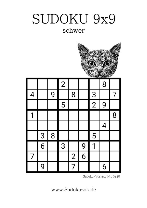 Sudoku schwer für Profis drucken