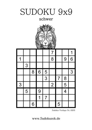 Sudoku schwer gratis