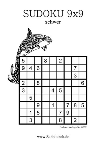 Sudoku schwer plus Lösung