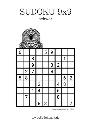 Tier Sudoku für Erwachsene
