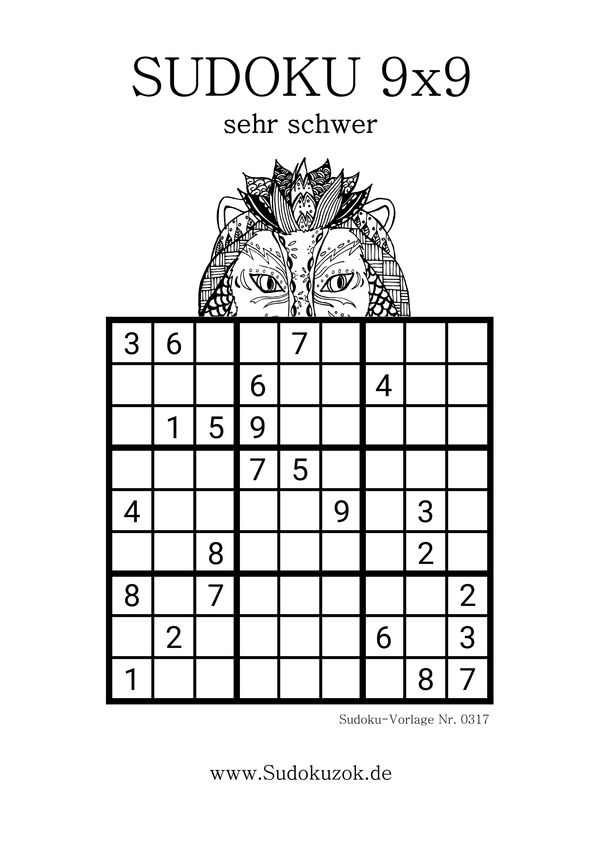 9x9 Sudoku extra schwer