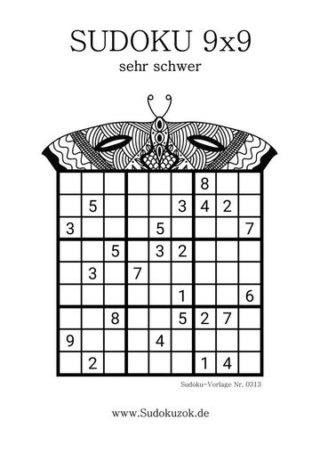 Sudoku extra schwer mit Lösung zum Ausdrucken