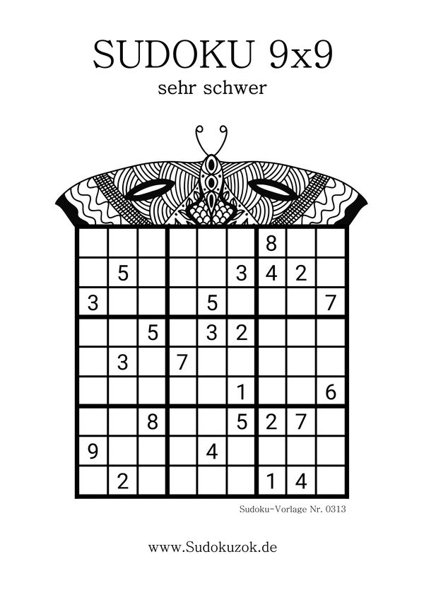 Sudoku extra schwer mit Lösung
