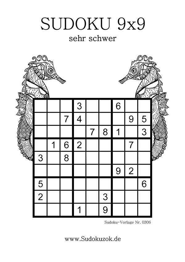 Sudoku sehr schwer zum Ausdrucken