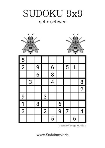 Sudoku sehr schwer Denksportaufgabe