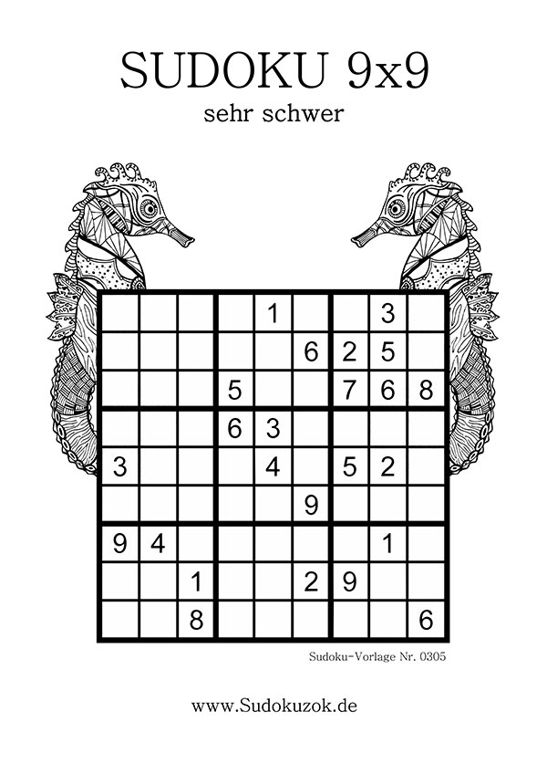 Sudoku sehr schwer für Experten