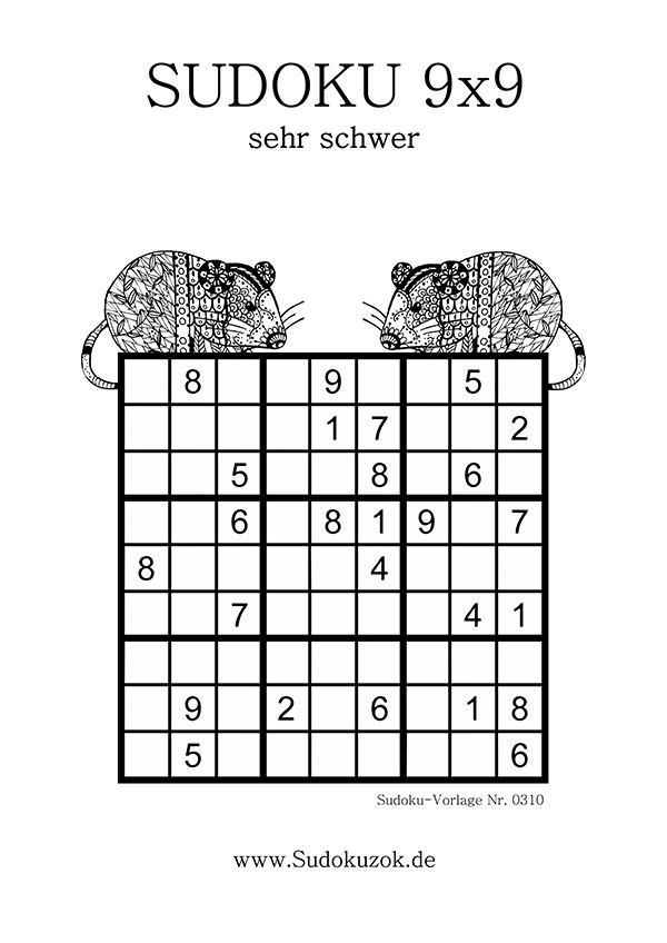 Sudoku sehr schwer als PDF Download