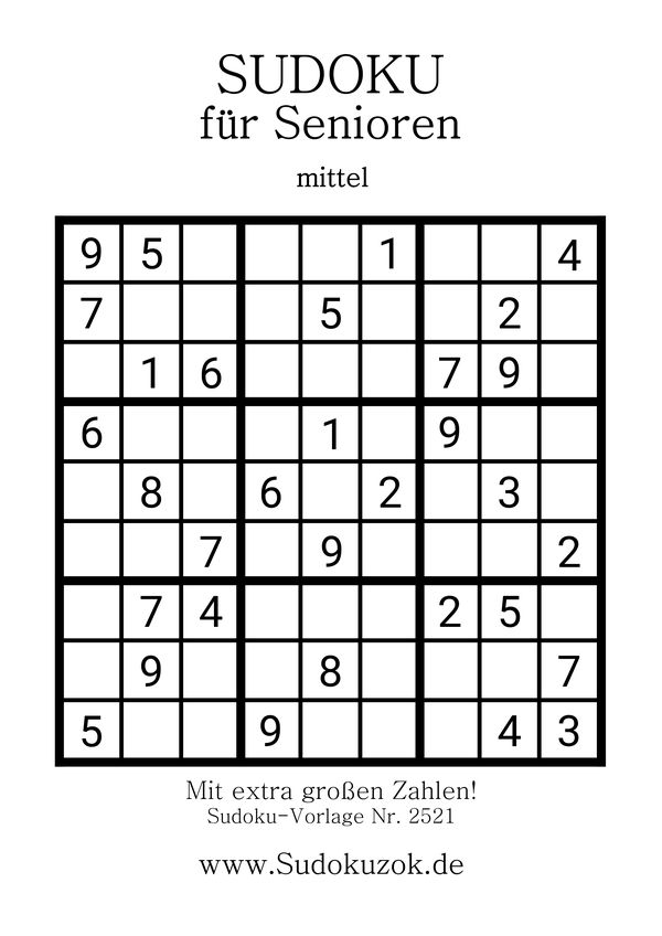 Sudoku Senioren mittel